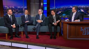 Kimmel speaking on the Late Show special.