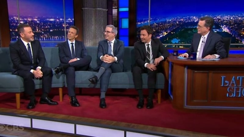 Kimmel speaking on the Late Show special.