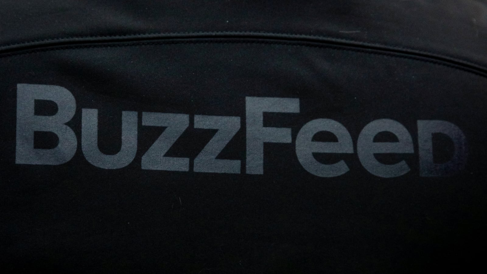 A sign that reads “BuzzFeed.”