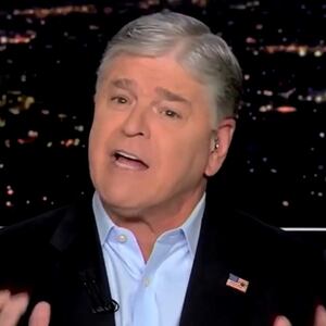 Sean Hannity presenting his Fox News show.