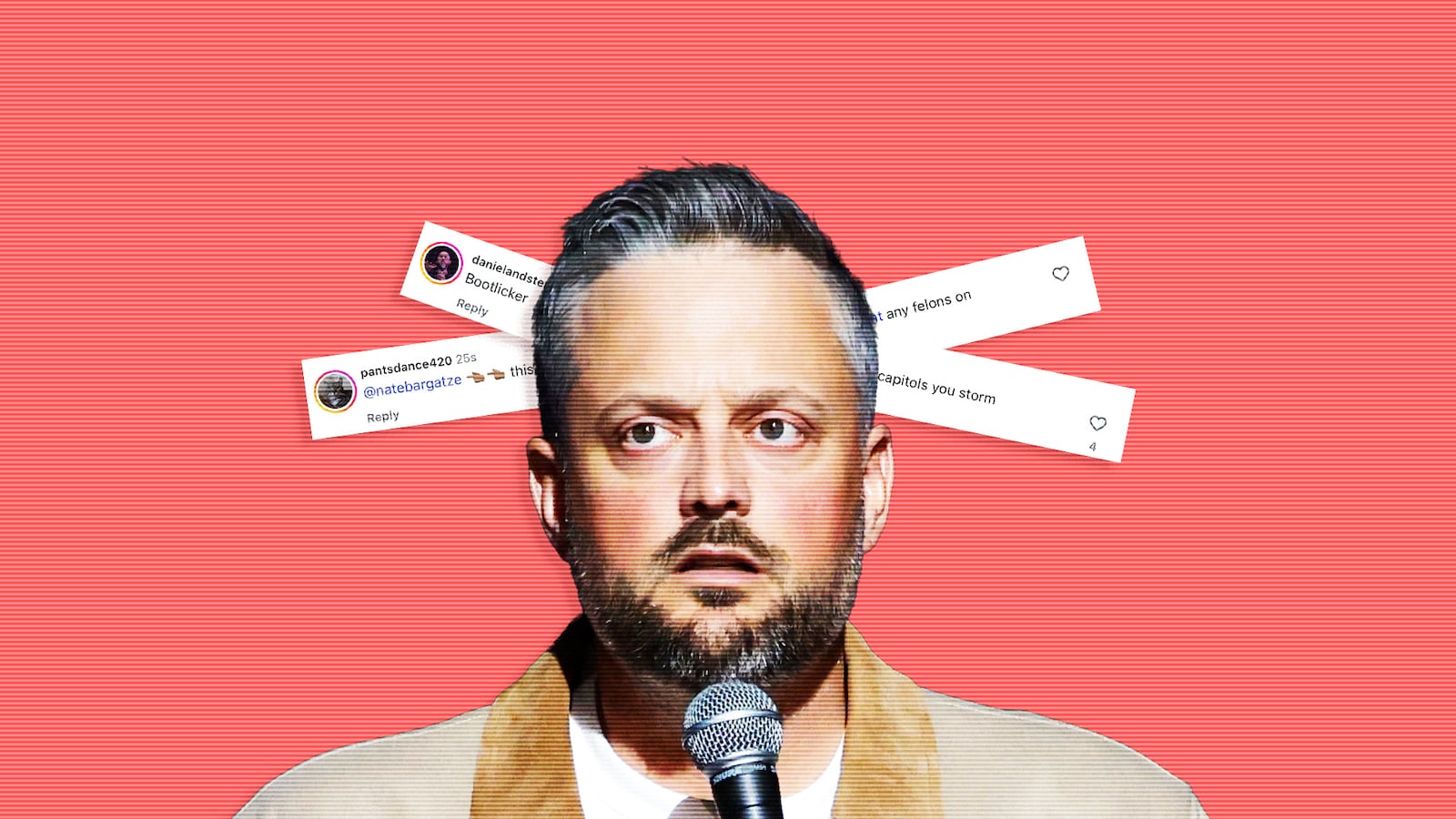 Nate Bargatze deletes social media comments.