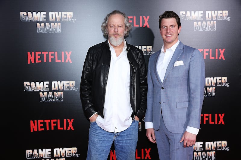Daniel Stern and Henry Stern attend the premiere of Netflix's "Game Over, Man!" at Regency Village Theatre on March 21, 2018 in Westwood, California.