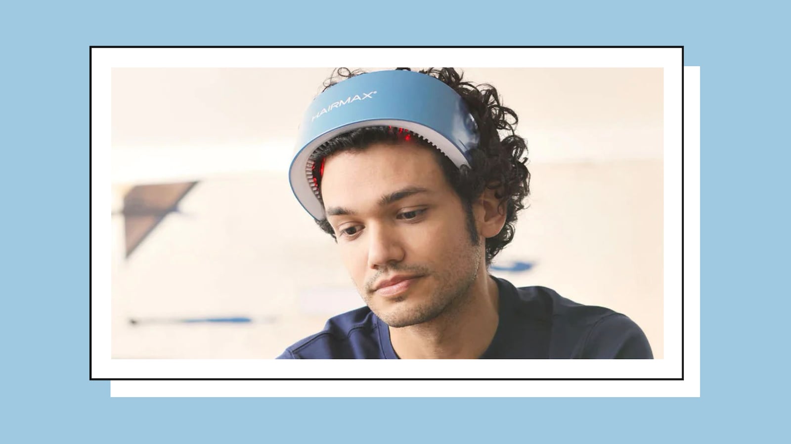 Hairmax LaserBand worn by man