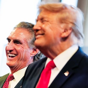 Doug Burgum and Donald Trump