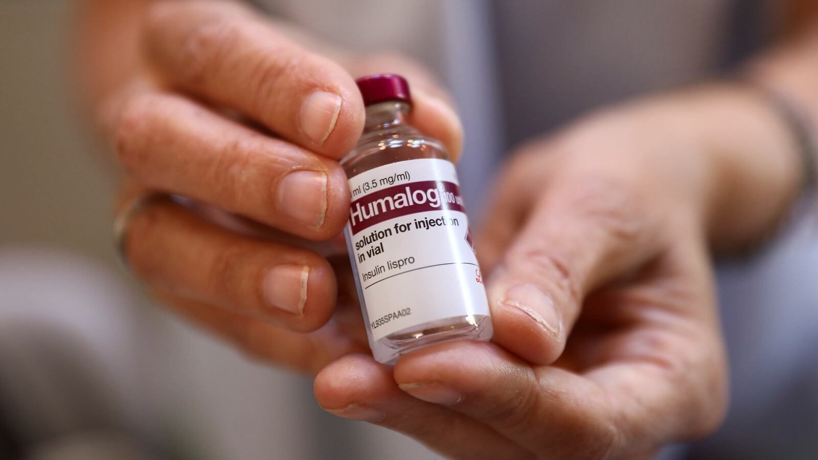 Georgina holds her insulin medicine in London, Britain September 13, 2019. Picture taken September 13, 2019.