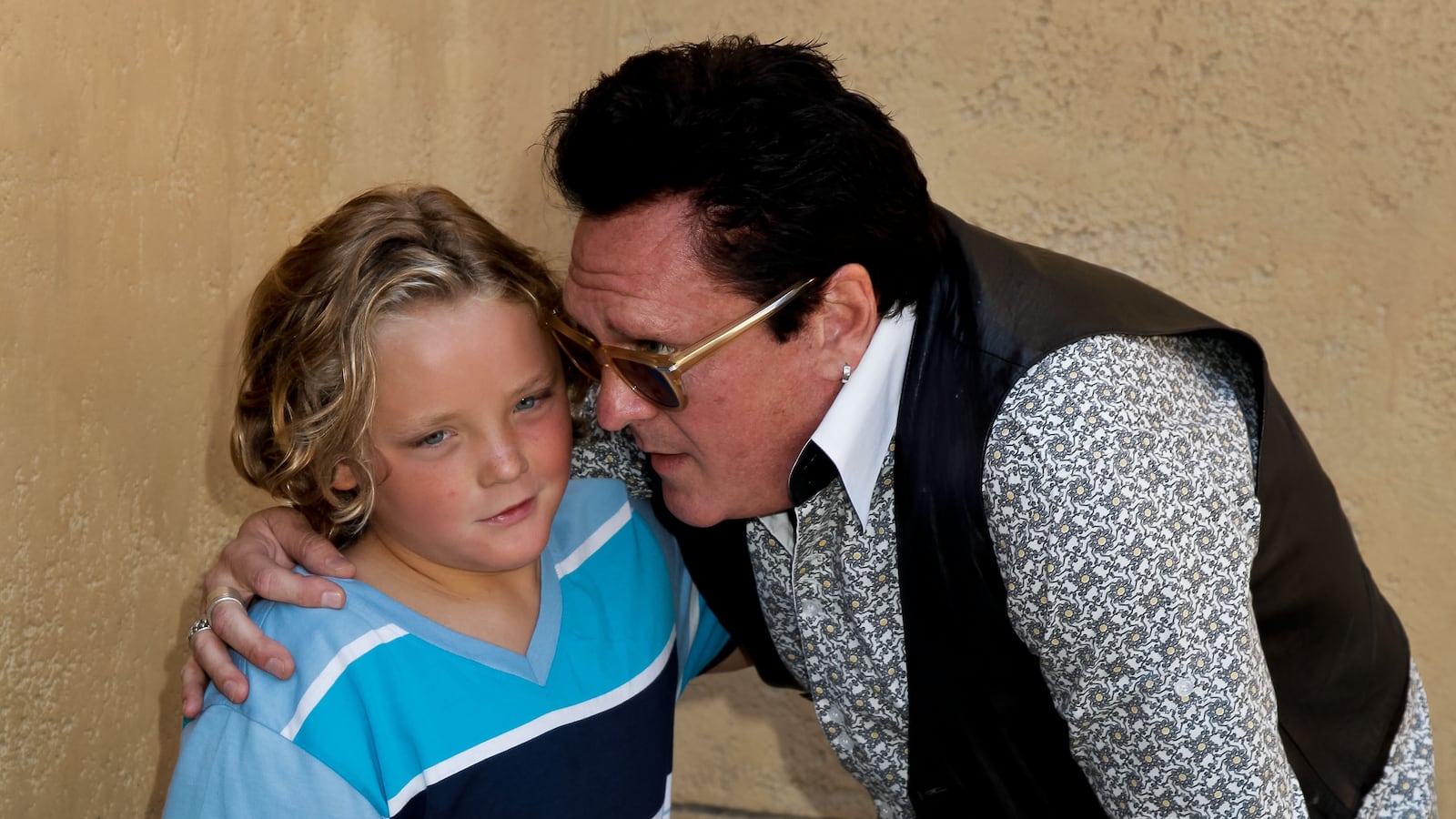 HOLLYWOOD, CA - AUGUST 17: (L-R) Luke Madsen and Michael Madsen attend the 'Free Willy' 20th anniversary celebration at the Egyptian Theatre on August 17, 2013 in Hollywood, California. (Photo by Tibrina Hobson/FilmMagic)