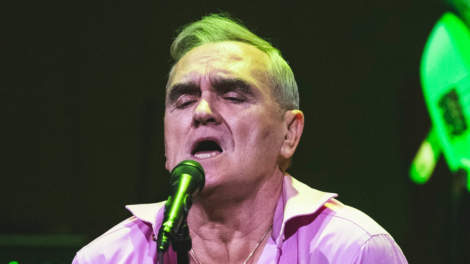 Morrissey performs in Zaragoza, Spain in March.