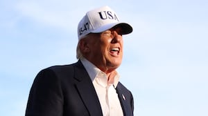 US President Donald Trump speaks to reporters after arriving on the South Lawn of the White House in Washington, DC, on May 15, 2026. Trump is returning from Beijing where he met with Chinese President Xi Jinping to discuss trade deals in various sectors. (Photo by Alex WROBLEWSKI / AFP via Getty Images)