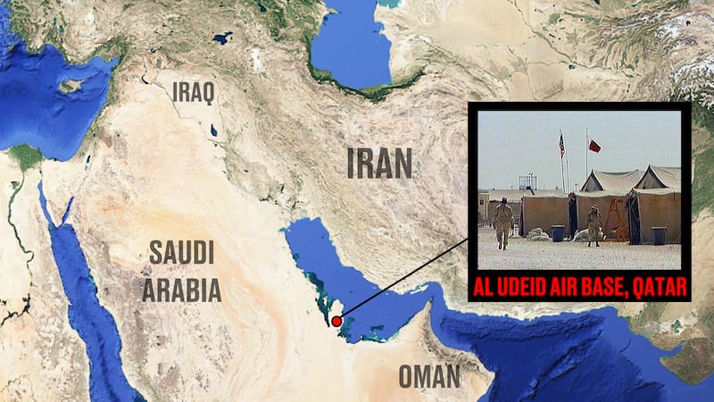 Al Udeid air base locator map