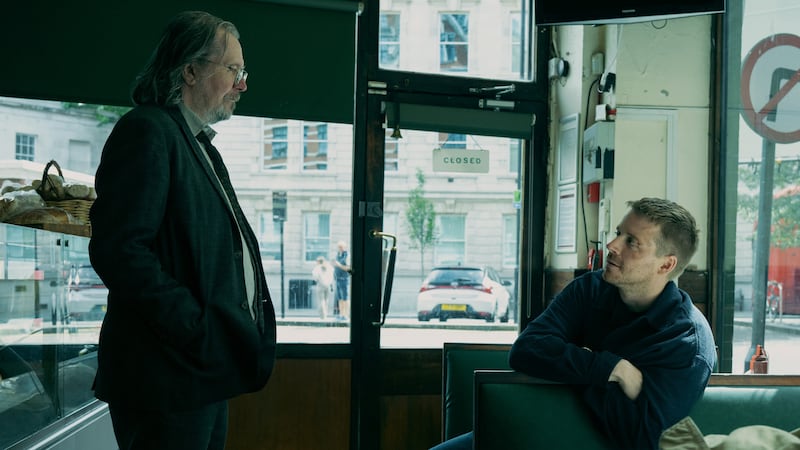 Jack Lowden and Sir Gary Oldman in "Slow Horses."