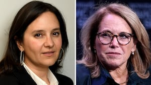 Bari Weiss and Katie Couric