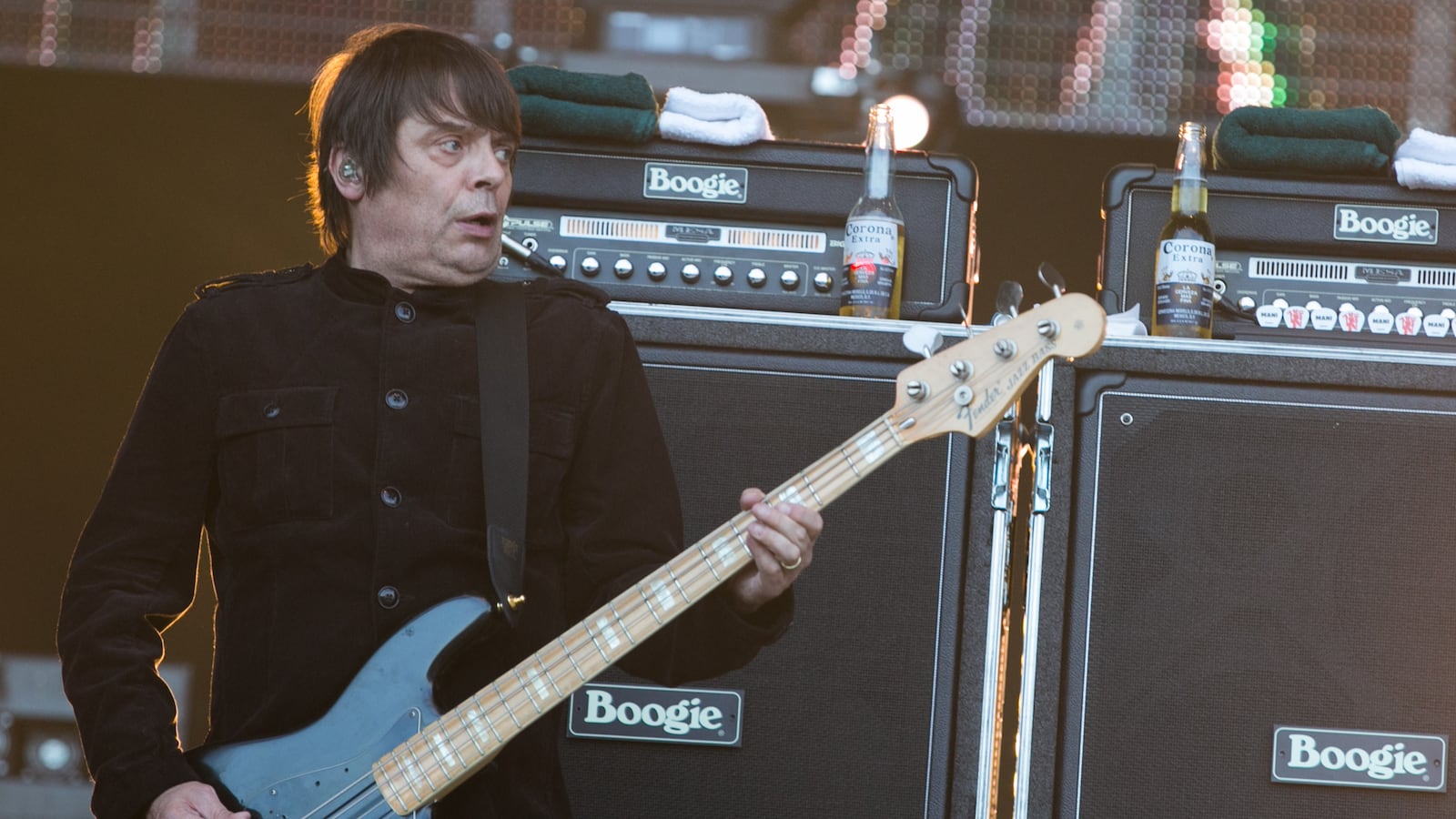 DUBLIN, IRELAND - JULY 09: Mani of The Stone Roses performs at Marlay Park on July 9, 2016 in Dublin, Ireland. (Photo by Kieran Frost/Redferns)