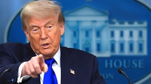 President Donald Trump answers questions during a press conference on recent Supreme Court rulings in the briefing room at the White House on June 27, 2025, in Washington, DC.