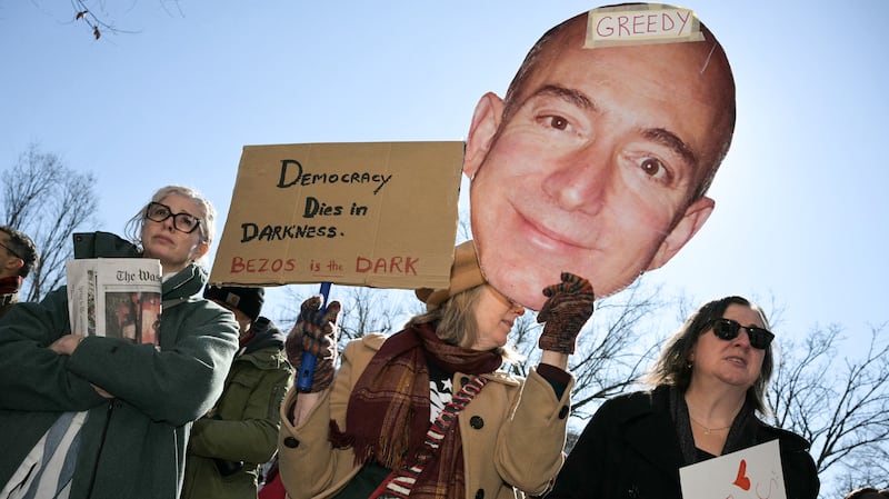 Washington Post employees rally