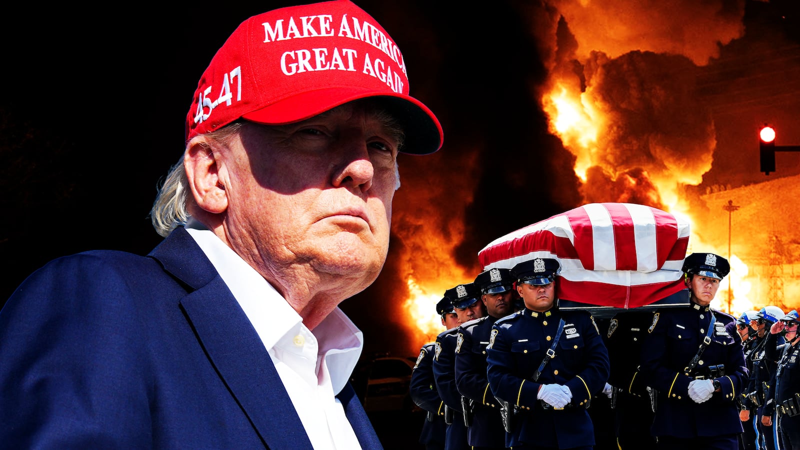 Donald Trump Iran war photo illlustration