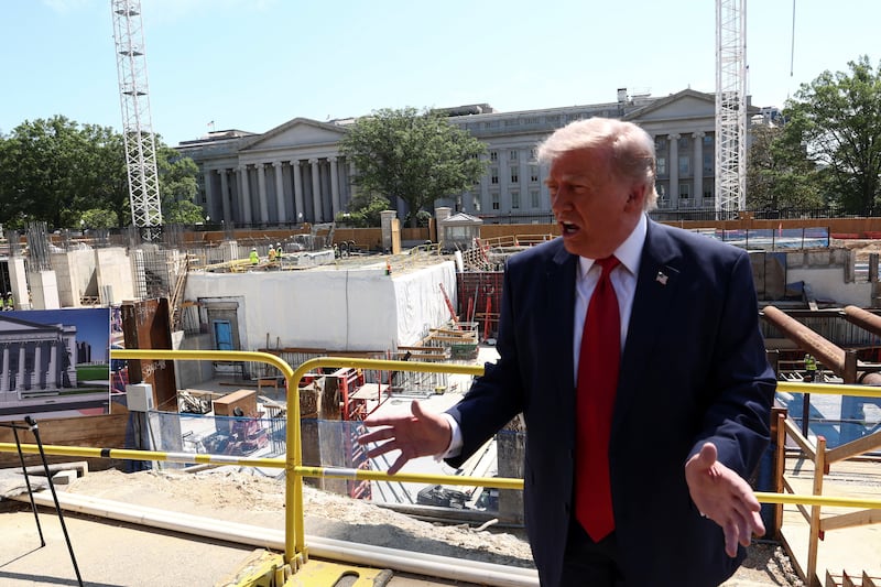 President Donald Trump went on a Truth Social rampage after a federal court blocked the construction of his beloved vanity project.
Trump, 80, unleashed a nearly 500-word diatribe after an appellate court ordered a work stoppage on the White House ballroom, calling it a domain of Congress and not the executive branch.
The three-judge panel voted 2-1 to uphold a preliminary injunction earlier won by the National Trust for Historic Preservation, which sued the government when the Trump administration pursued the project without congressional approval.
“Congress has not ceded unfettered authority to the Executive Branch to dramatically redesign, reshape, and reconstruct the White House — the People’s ​House — to fit a particular President’s desires,” the court said. Obama appointee Patricia Millett and Biden nominee Bradley Garcia formed the majority, while Trump pick Neomi Rao dissented.
Trump said “the Military and Secret Service are viewing this horrendous, politically motivated, and unlawful ruling as a National Security threat to our Nation in that the entire Complex is being built for the protection of our Country and, additionally, all future Presidents.”
The president initially said a White House ballroom has been “wanted for 150 years by presidents” who lacked space to host big events. But over time, his rationale for the sprawling, $400 million pet project has evolved into one centered around national security.
Trump has repeatedly insisted that the bunker built into the ballroom’s design—complete with bomb shelters and medical facilities—is necessary for the safety of administration officials and visitors alike.
“It is all tied together as one big, expensive, and very complex unit, which is vital for National Security and Military Operations of the United States of America!” he claimed. 
“The Circuit Court’s decision, which is totally wrong on the vital subject of STANDING, of which the plaintiff has none, severely jeopardizes the lives and welfare of the people who work, and will be working, at the White House — including all future Presidents of the United States, and their families, as well as the lives of all those visiting, such as Heads of State and other Dignitaries, and all Americans who wish to visit the historic, beautiful Executive Mansion,” Trump continued.
The president went on to claim that the ballroom is “a Gift from President Trump and Great Patriots of the United States of America,” echoing his previous statements that Americans would not have to foot the bill. But The Washington Post reported last month that invoices for the project put its cost at $600 million, with more than half coming from tax dollars.
“There will be no expense to the American Taxpayer. This unjust decision must be overturned by the Supreme Court in its entirety,” Trump wrote. “Thank you for your attention to this deeply important National Security matter!”