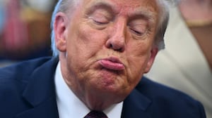 US President Donald Trump in the Oval Office of the White House in Washington, DC, on September 15, 2025.