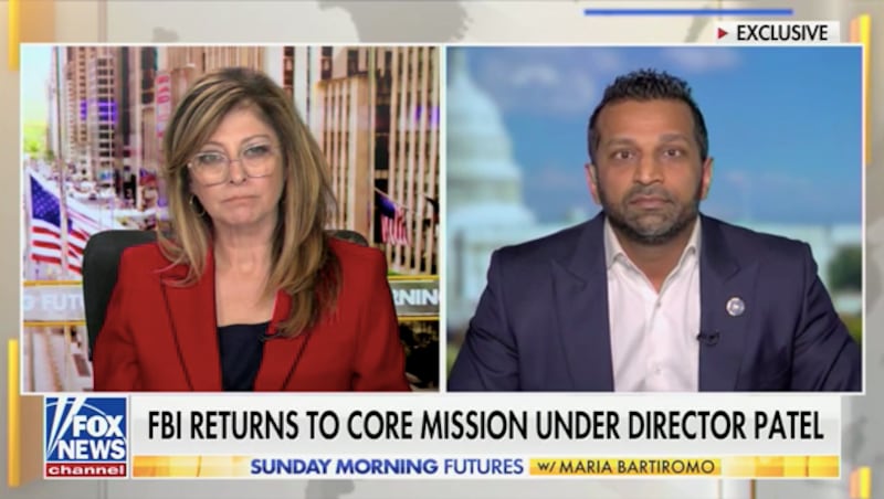 Kash Patel Addresses Drinking Claims on Sunday Morning Futures