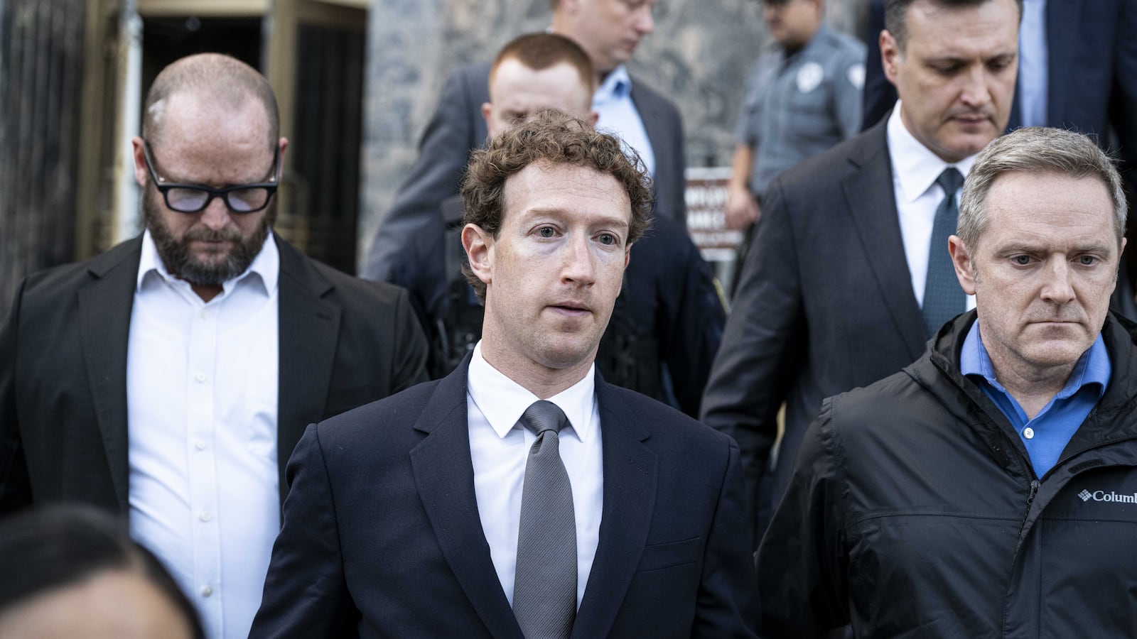 Meta CEO Mark Zuckerberg leaves the Federal Courthouse in downtown Los Angeles after defending the company in a landmark social media addiction trial in Los Angeles, United States, on February 19, 2026.