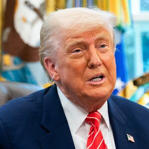 US President Donald Trump speaks during a news conference before presenting Elon Musk with a "key to the White House" in the Oval Office of the White House in Washington, DC, on May 30, 2025. Musk, who stormed into US politics as President Trump's chainsaw-brandishing sidekick, announced on May 28 that he is leaving his role in US government, intended to reduce federal spending, shortly after his first major break with the President over Trump's signature spending bill. (Photo by Allison ROBBERT / AFP) (Photo by ALLISON ROBBERT/AFP via Getty Images)