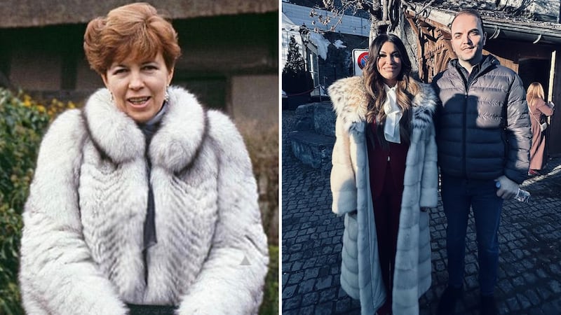 Kimberly Guilfoyle was channeling Raisa Gorbachev with her white fur in Davos.