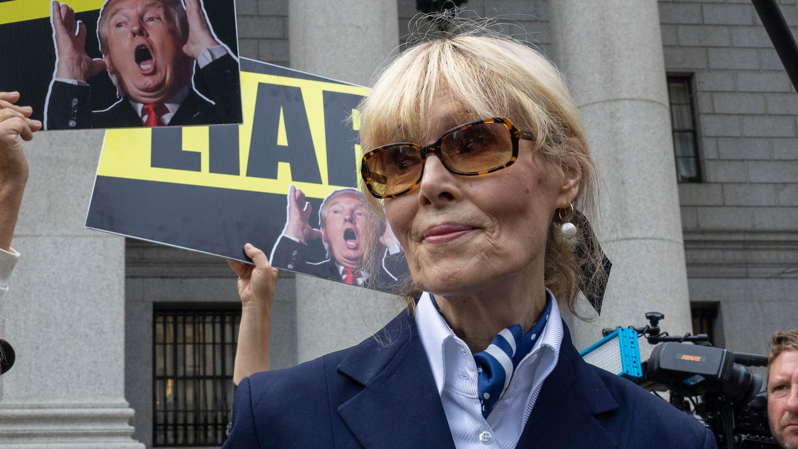 NEW YORK, NEW YORK - SEPTEMBER 6: E. Jean Carroll leaves the courthosue on September 6, 2024 in New York City. Both parties appear in court today as Trump's lawyers fight to overturn the jury's finding that he sexually abused E. Jean Carroll. (Photo by Alex Kent/Getty Images)