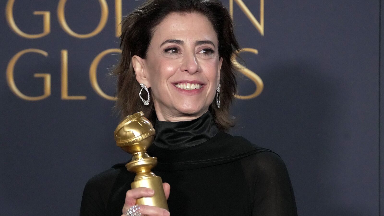 Fernanda Torres, winner of the Best Performance by a Female Actor in a Motion Picture - Drama award for "I'm Still Here," poses in the press room at the 82nd Annual Golden Globe Awards at The Beverly Hilton on January 05, 2025 in Beverly Hills, California.