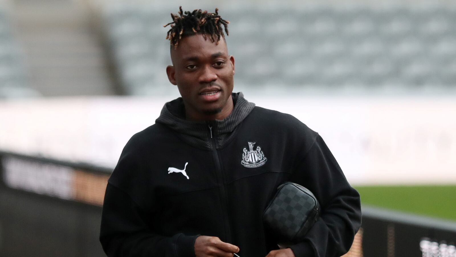 Christian Atsu before a Newcastle match on Dec. 21, 2019.