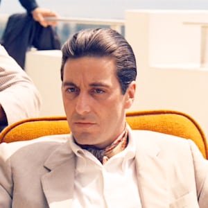 Al Pacino says he was almost fired from his role in “The Godfather” but was kept in after his performance in one scene.