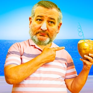 Ted Cruz vacation photo illustration