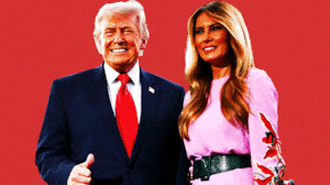 Donald Trump, Melania Trump animated illustration