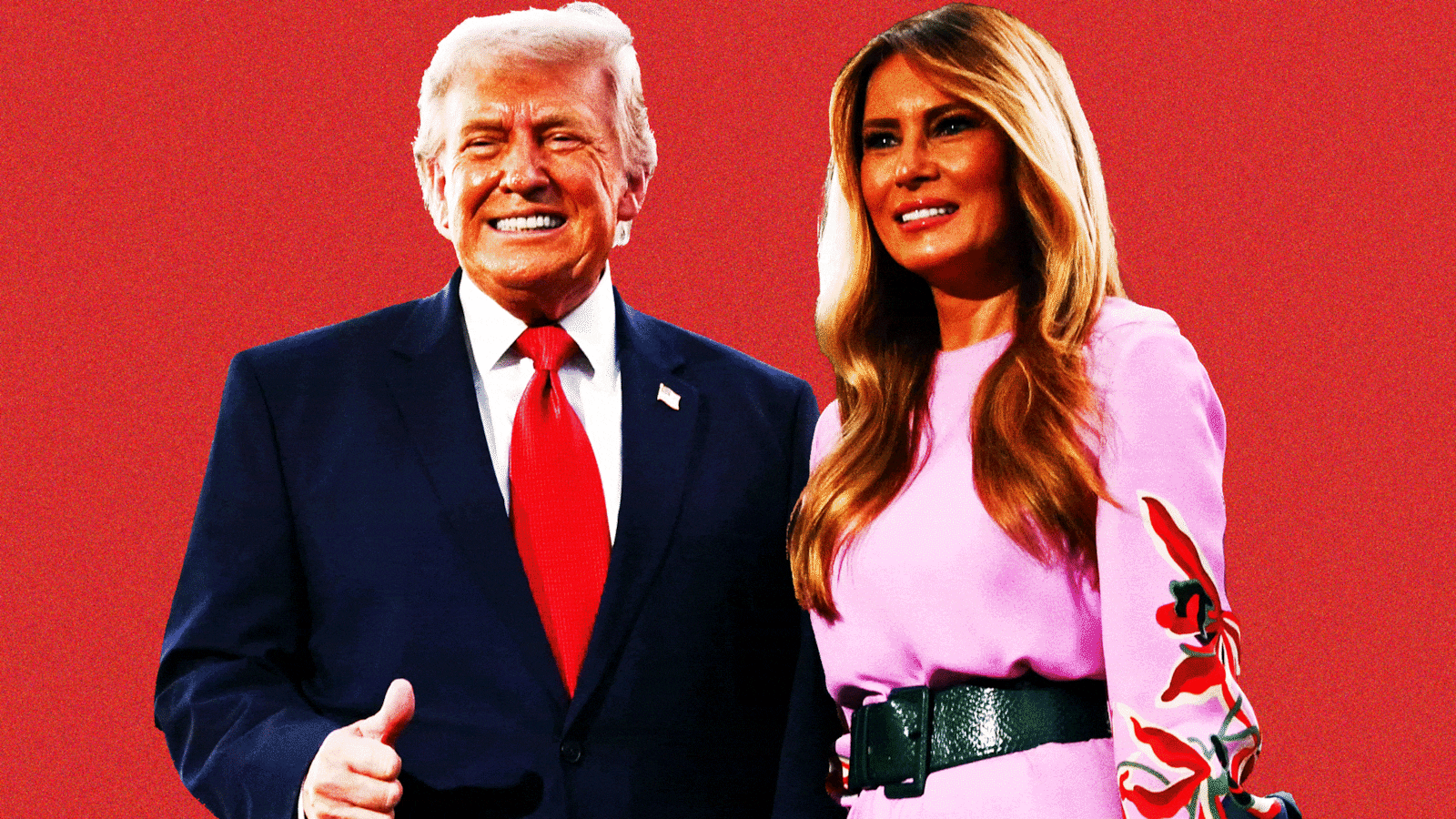 Donald Trump, Melania Trump animated illustration