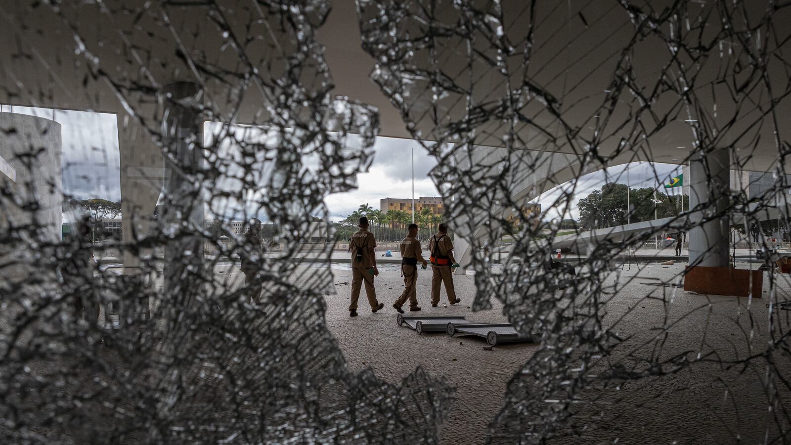 Presidential Palace of Brazil after the riot on January 8, 2023 in Brasilia, Brazil.