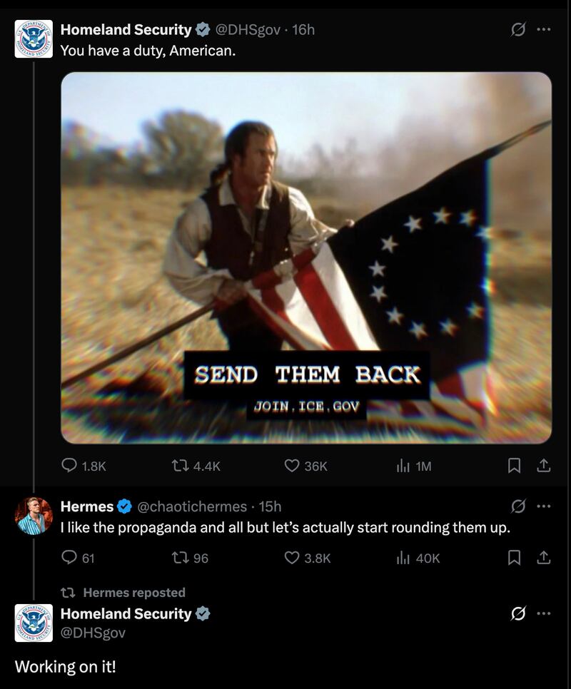 DHS sent a fawning reply to a white nationalist Nazi-sympathizer.