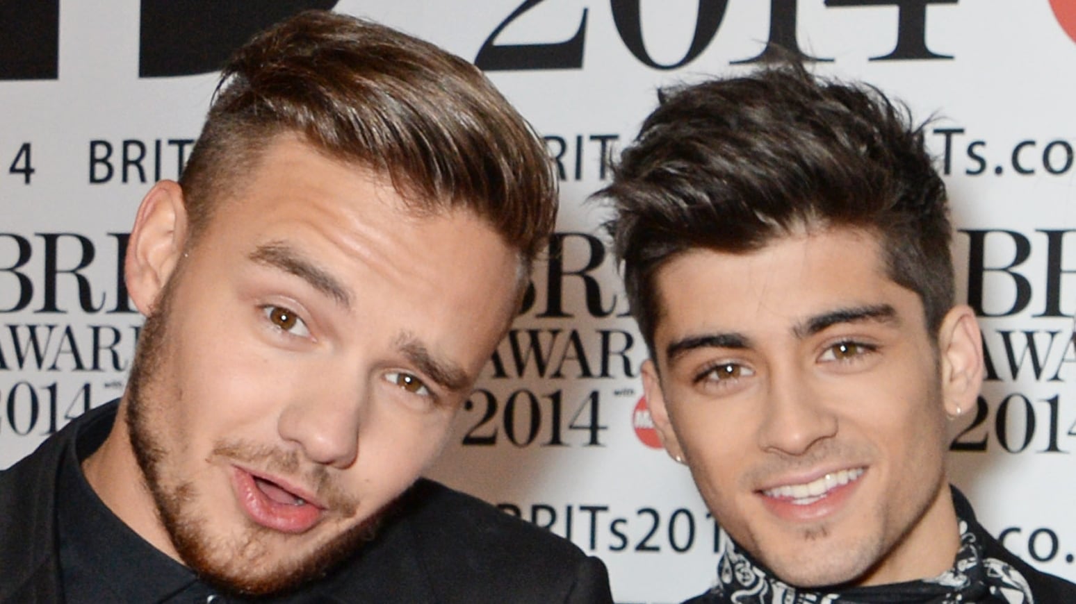 Liam Payne and Zayn Malik at the 2014 BRIT Awards.