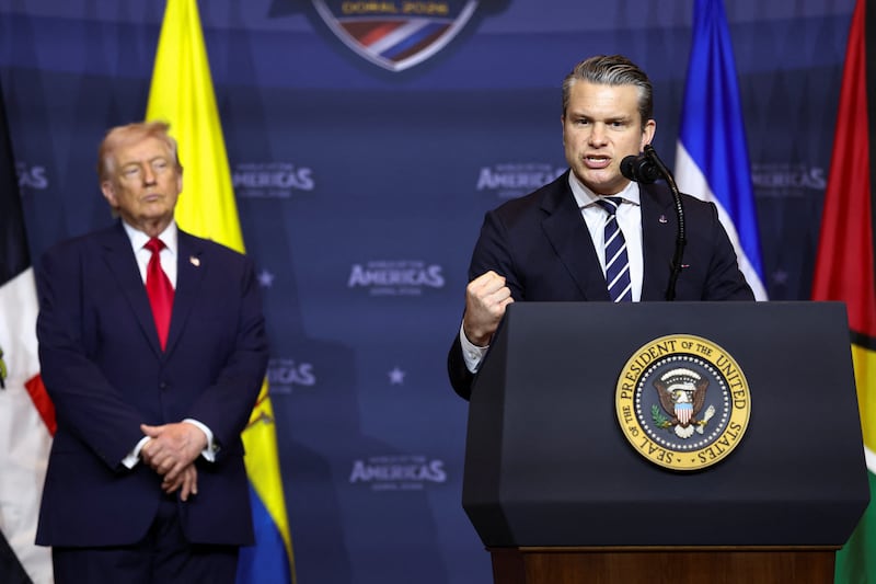 Hegseth said on Tuesday of the war effort: “It’s not protracted. We’re not allowing mission creep. The president has set a very specific mission to accomplish, and our job is to unrelentingly deliver that."