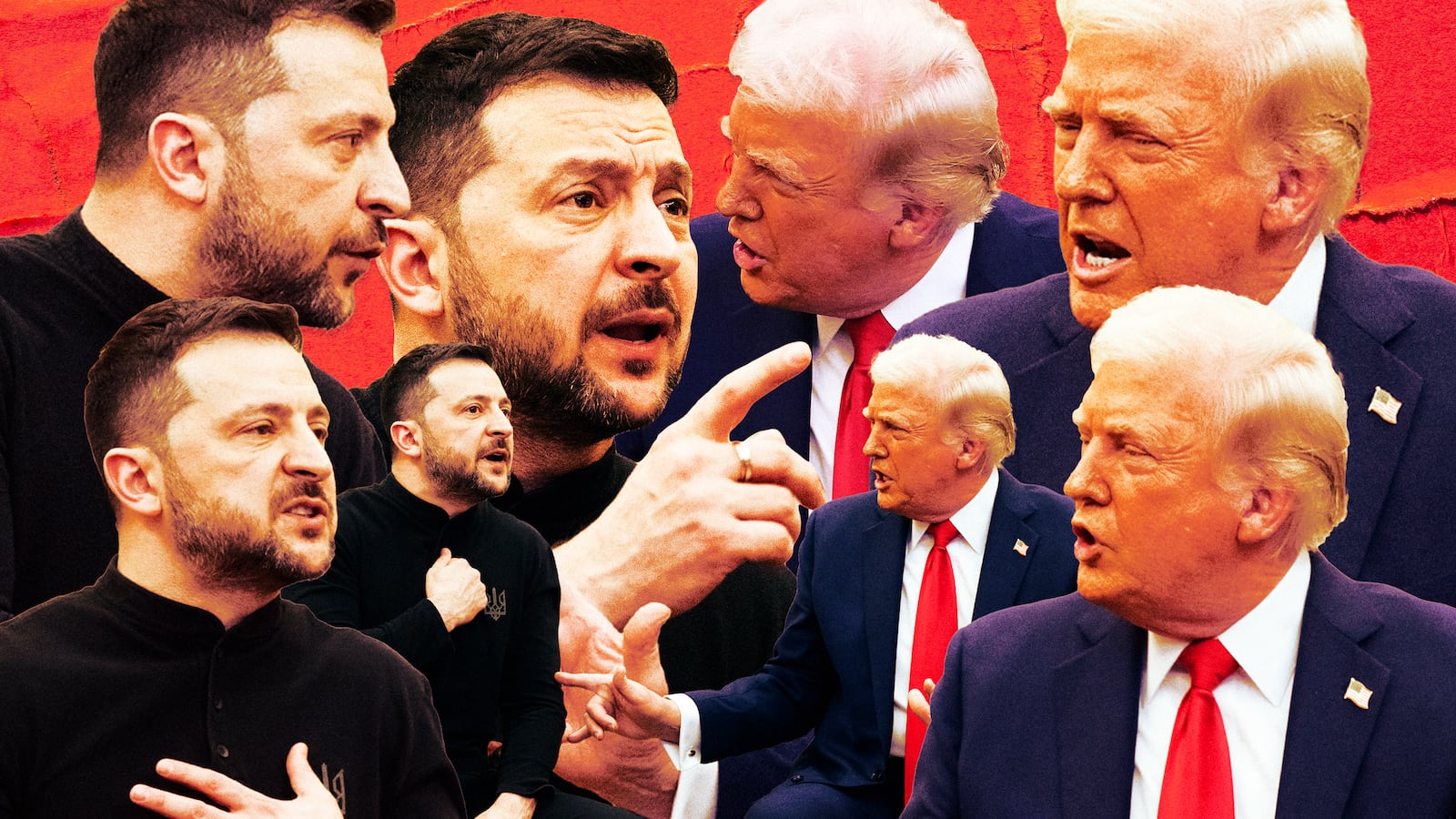 Volodymyr Zelensky and Donald Trump.