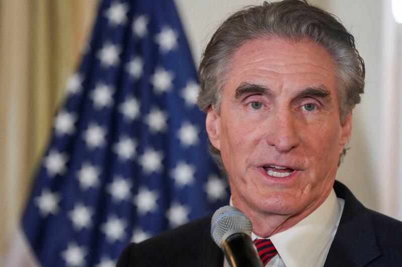 Secretary of Interior Doug Burgum made the announcement of the gold's shipment to the U.S. Eugene Hoshiko/Pool via REUTERS.