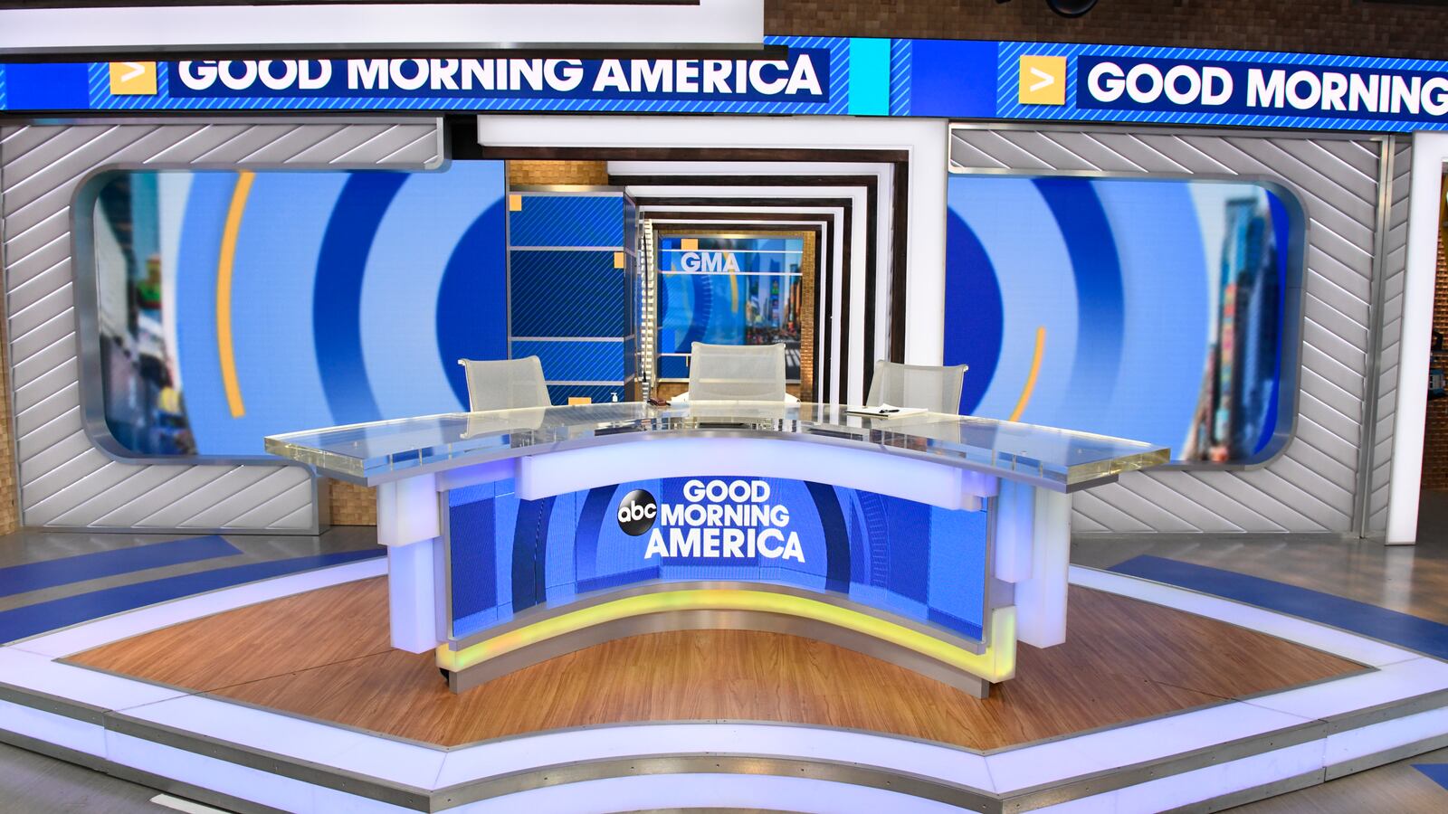 The set at Good Morning America.