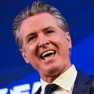 California Governor Gavin Newsom speaks at the Center for American Progress (CAP) IDEAS Conference.