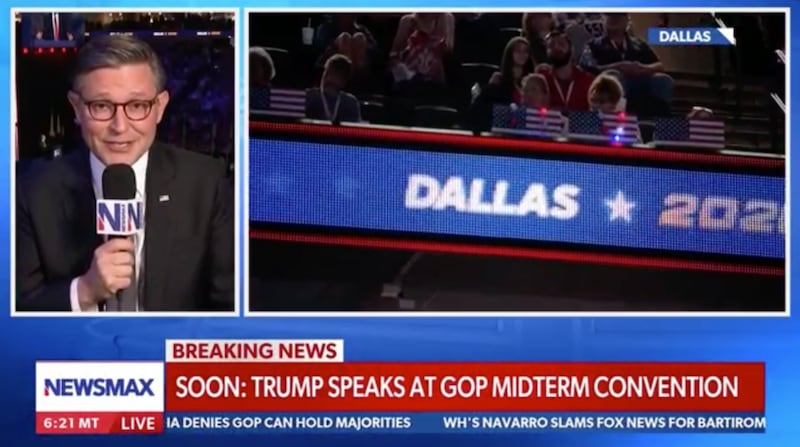 Mike Johnson claimed Trump's convention was packed to the "rafters."