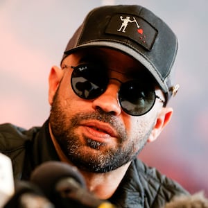 Henry "Enrique" Tarrio, former national chairman of the Proud Boys who was sentenced to 22 years, talks to the media following his release from prison after U.S. President Donald Trump made a sweeping pardon of those charged in the January 6, 2021 attack on the U.S. Capitol, in Miami, Florida, U.S. January 24, 2025.