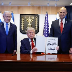 Trump Signs Guest Book