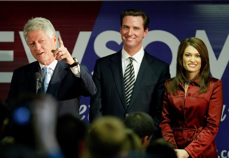 Bill Clinton Gavin Newsom Kimberly Guilfoyle 