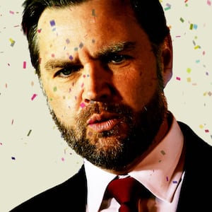 JD Vance with confetti