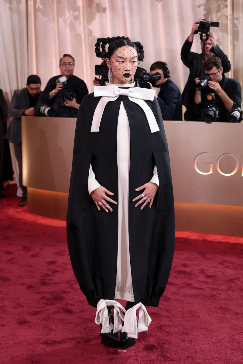 Audrey Nuna at the 83rd Annual Golden Globes held at The Beverly Hilton on January 11, 2026 in Beverly Hills, California.