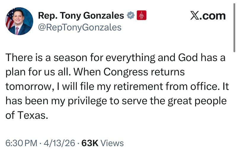 tony gonzales tweet X