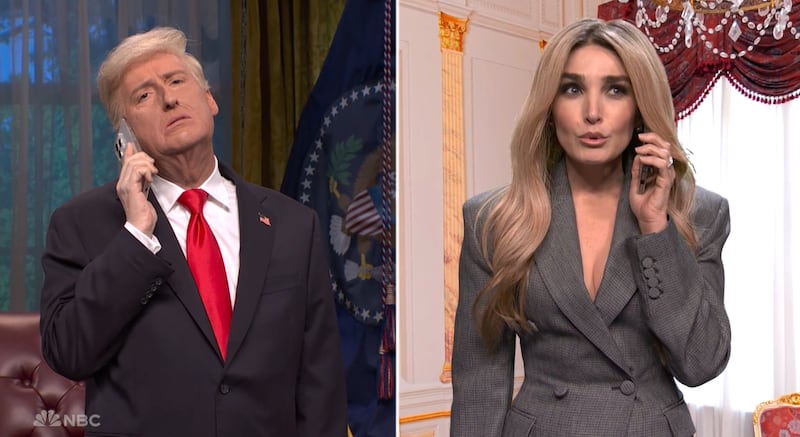 Saturday Night Live, Trump talking to his wife Melania