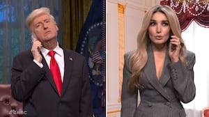 Saturday Night Live, Trump talking to his wife Melania