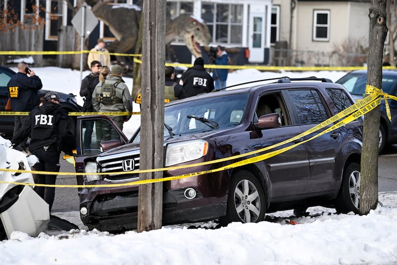 The chilling scene unfolded on a residential street on the south side of Minneapolis.